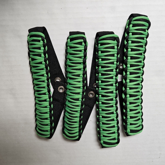 Green Paracord Four‎ Grab Handles - Picture 1 of 6